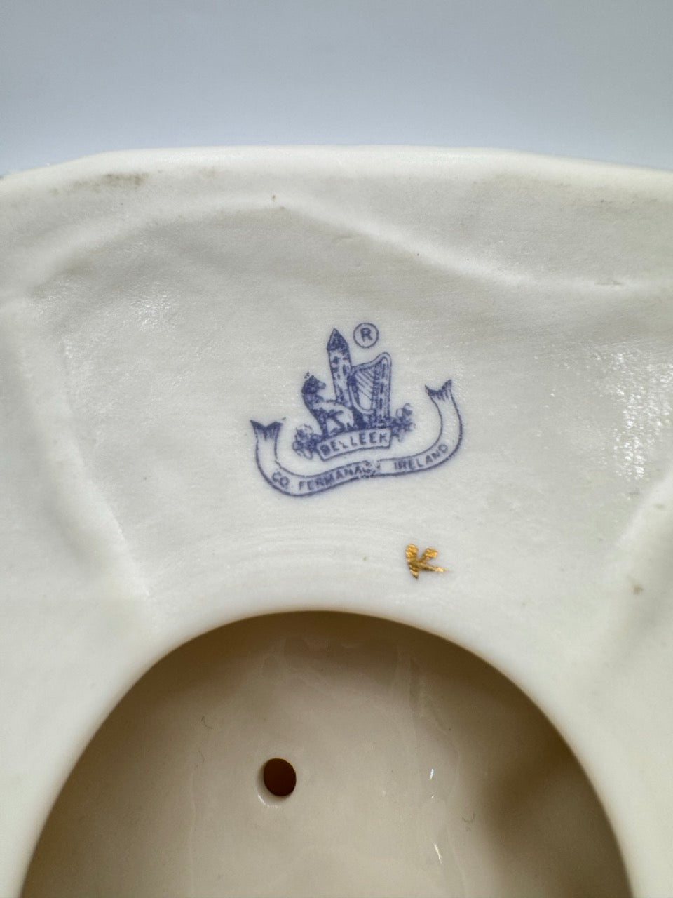 Miniature Belleek Glass Dog Figure